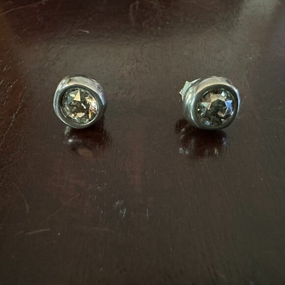 Uno de 50 silver earrings with Swarovski crystals - Picture 1 of 4